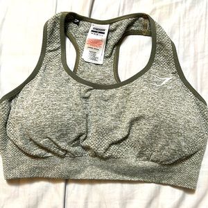 Gymshark Vital Seamless Sports Bra-Khaki Marl